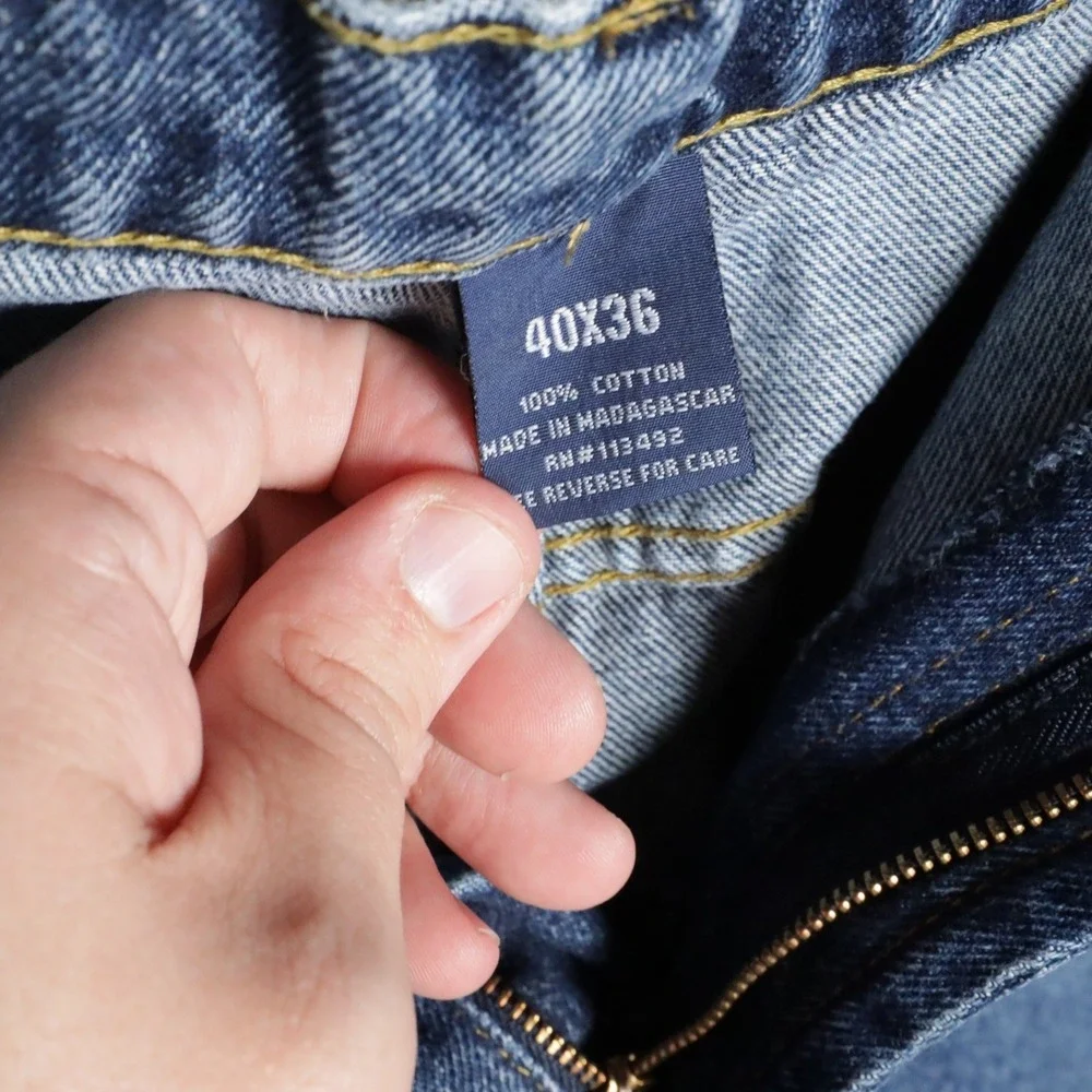 (4) Pairs RK Brand Mens 40x36 Light Wash‎ Denim Jeans Straight Leg Cotton